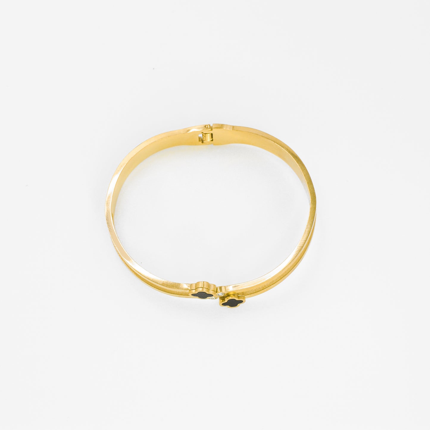 Narukvica - Gemini Clover - srebrna/zlatna - nehrđajući čelik