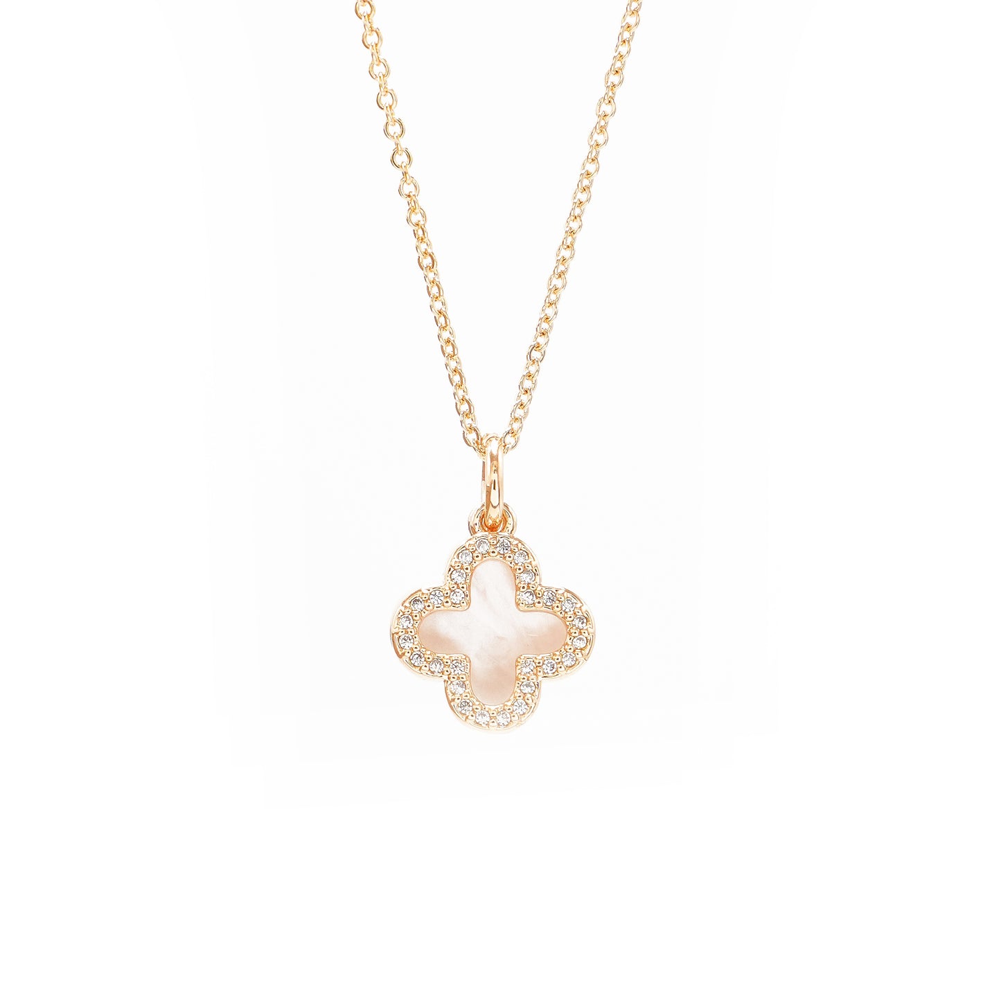 Ogrlica Djetelina sa cirkonima. Nea 101