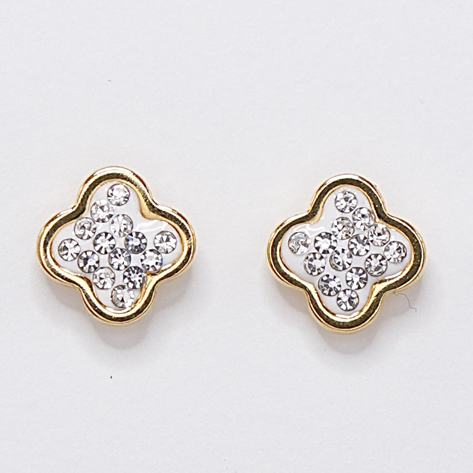 Naušnice od nehrđajućeg čelika. Zlatna djetelina. Nea 124