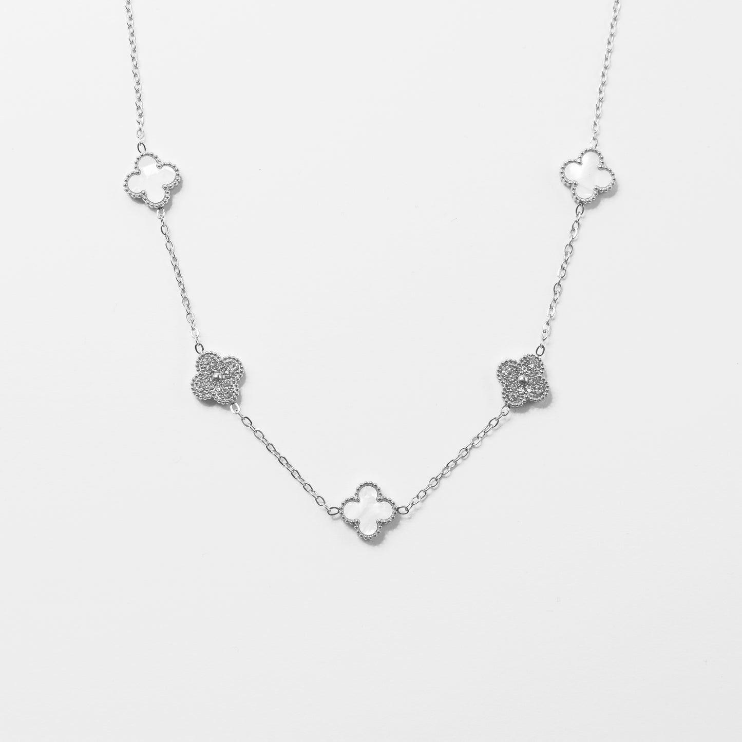 Ogrlica Elegant Clover - nehrđajući čelik