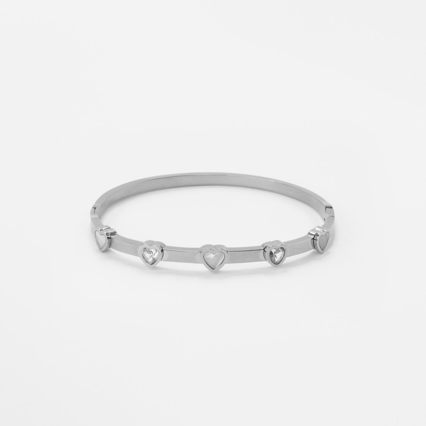 Narukvica - Love Sparkle - srebrna/zlatna - nehrđajući čelik