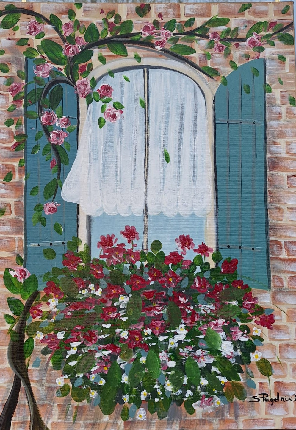 Cvijeće na prozoru. Unikatni rad Nea 156