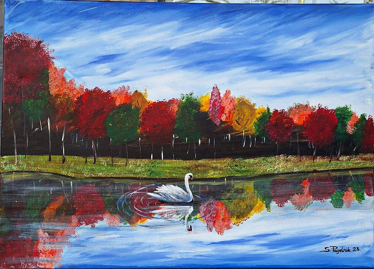 Labud na jezeru. Unikatni rad Nea 158
