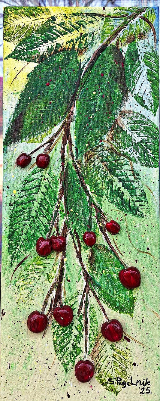Slika "Trešnje". Unikatni rad Nea 155