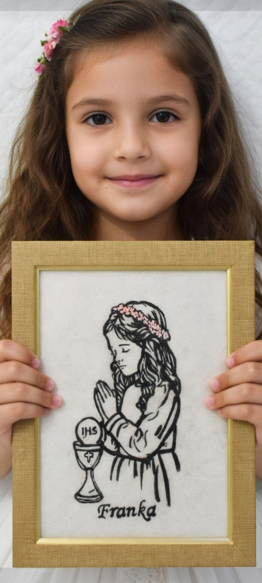 Slika za Prvu pričest - Djevojčica. Ručni rad Nea