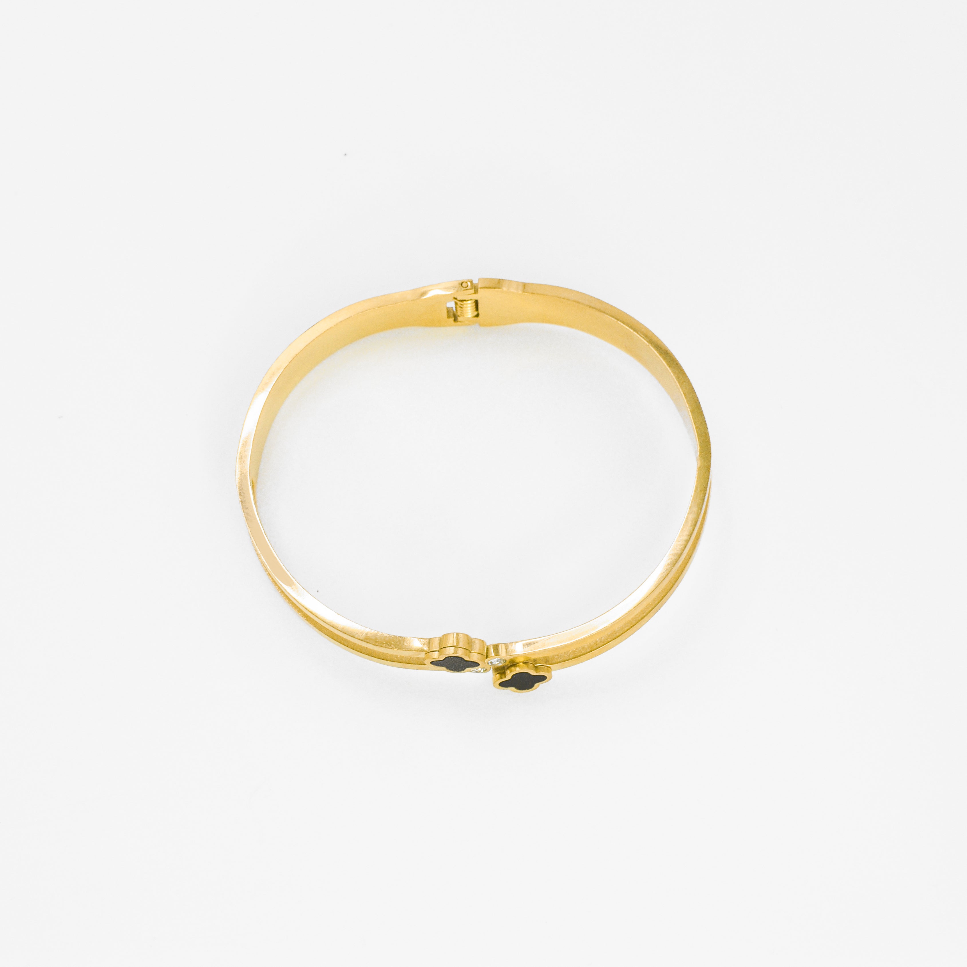 Narukvica - Gemini Clover - srebrna/zlatna - nehrđajući čelik