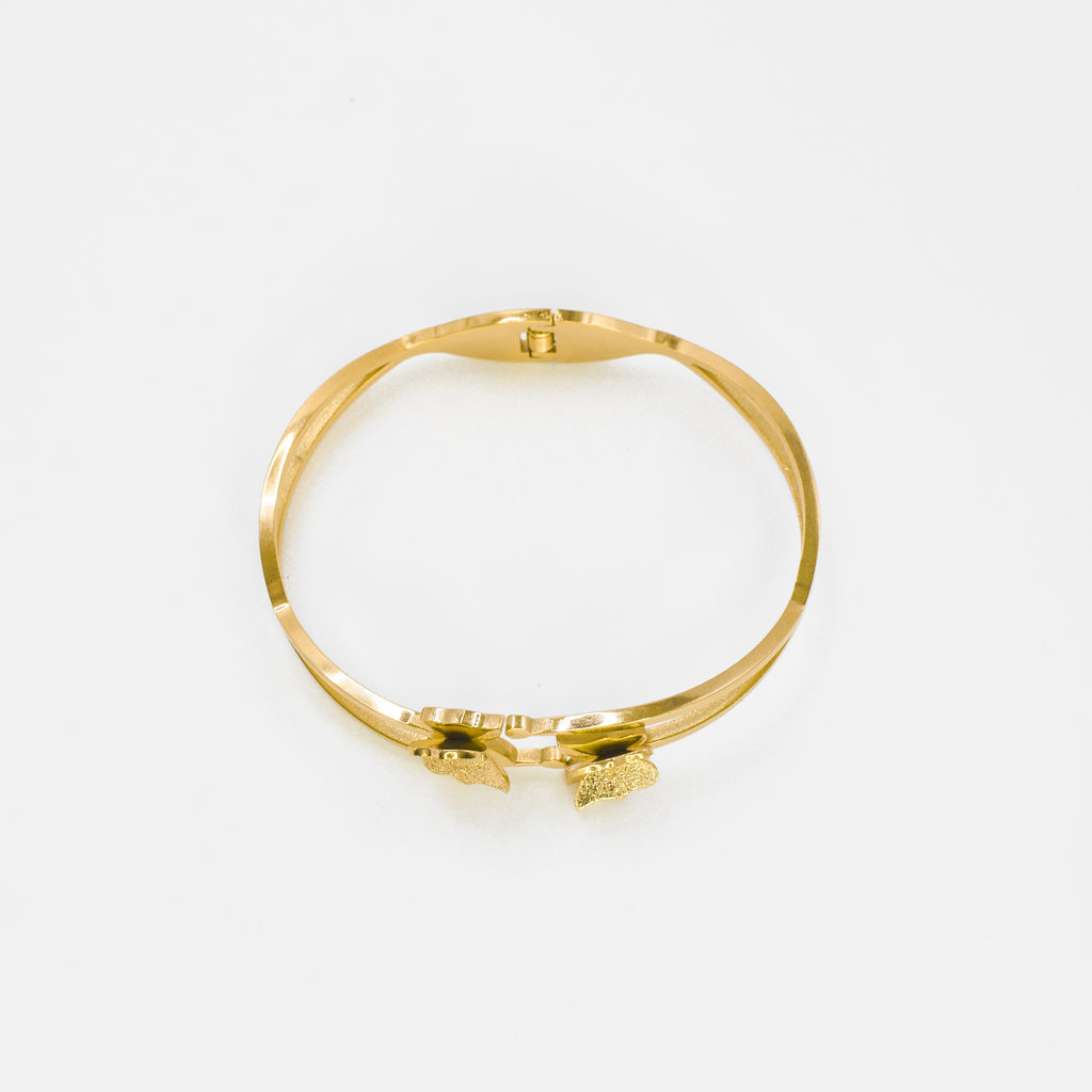 Narukvica - Brillo de Mariposa - pozlata - nehrđajući čelik