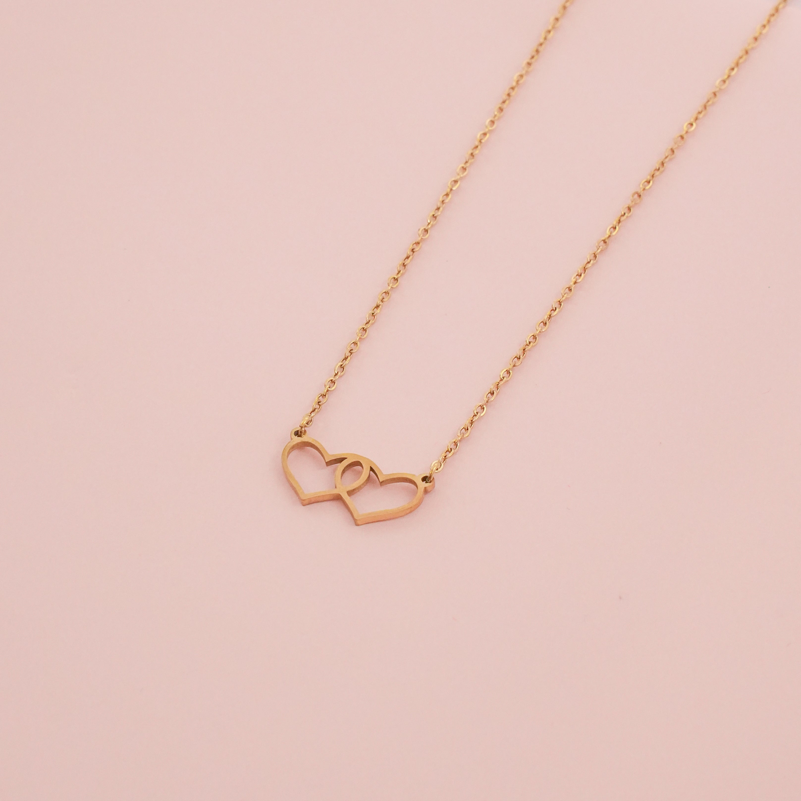 Čelična ogrlica dva srca - Nea 19