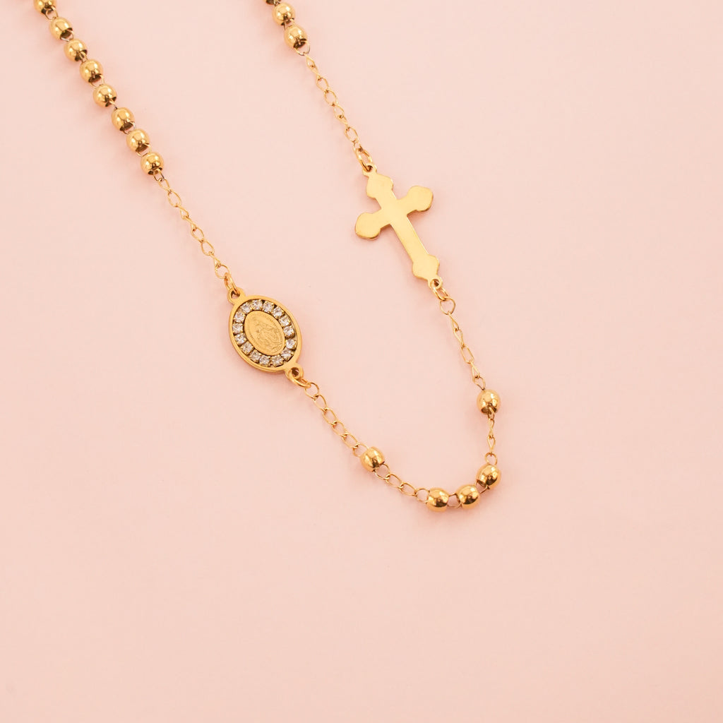 Ogrlica  Križ i medaljica. Nea 76