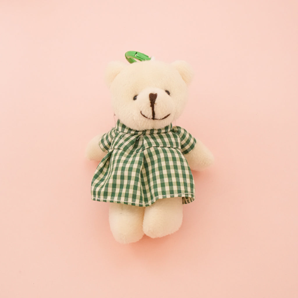 Privjesak za kjučeve - Medjvedić sa zelenom haljinicom. Nea 7