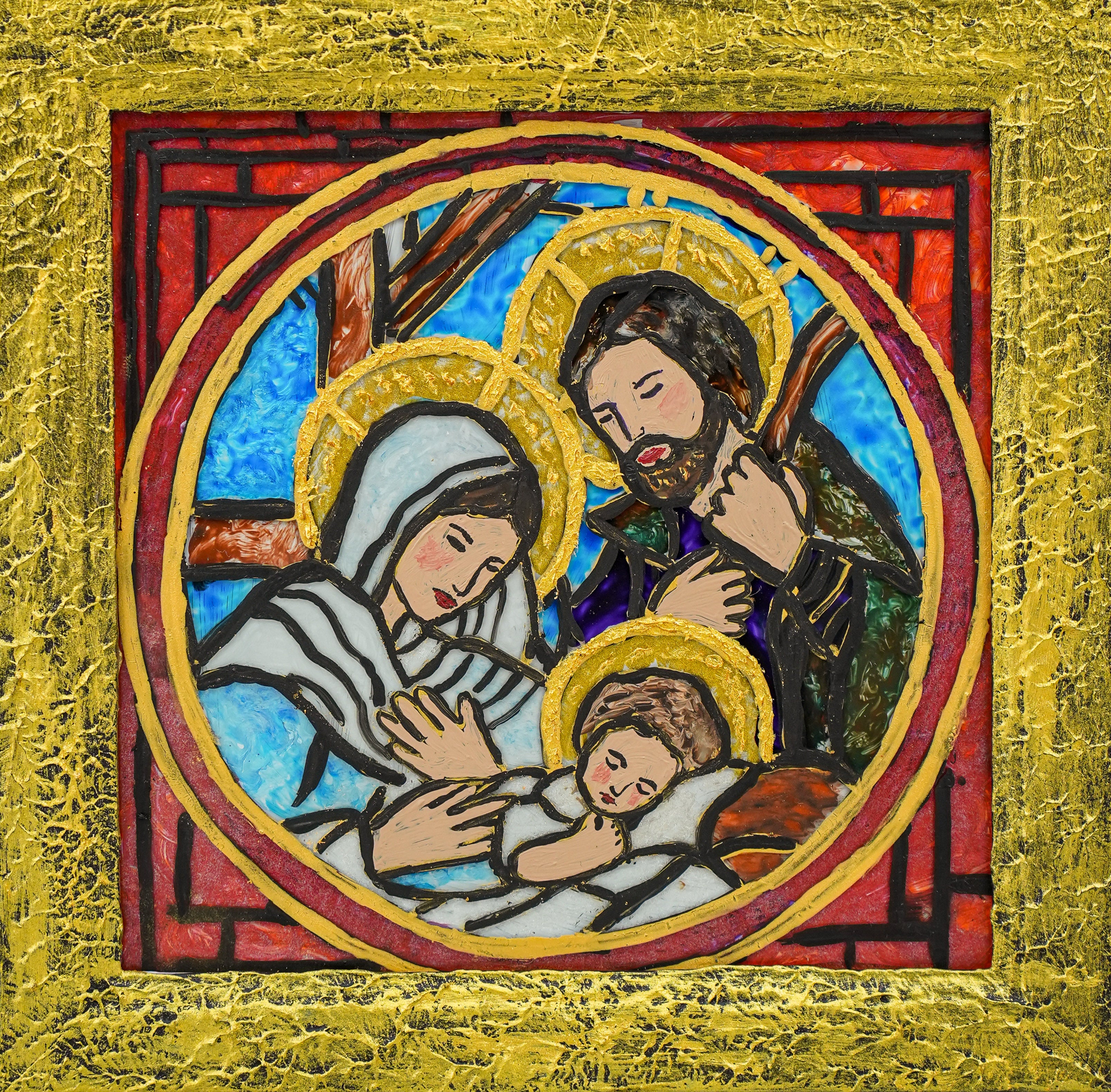 Sveta obitelj. Zlazni okvir. Unikatni rad Nea 135