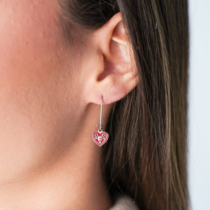 Naušnice od nehrđajućeg čelika. Licitarsko srce. Nea 22