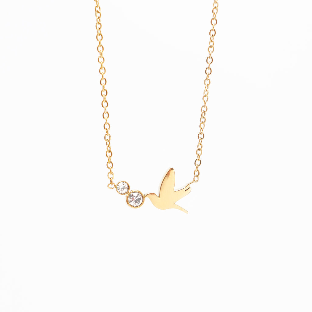 Ogrlica Ptičica sa dva cirkona - Nea 94