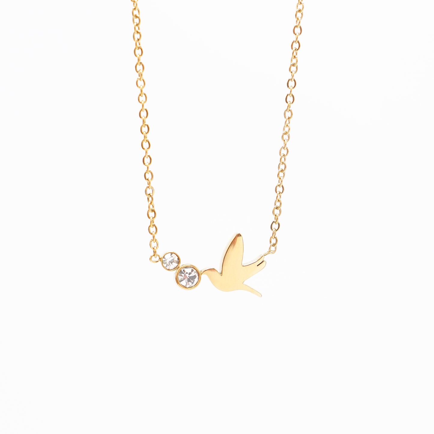 Ogrlica Ptičica sa dva cirkona. Nea 94