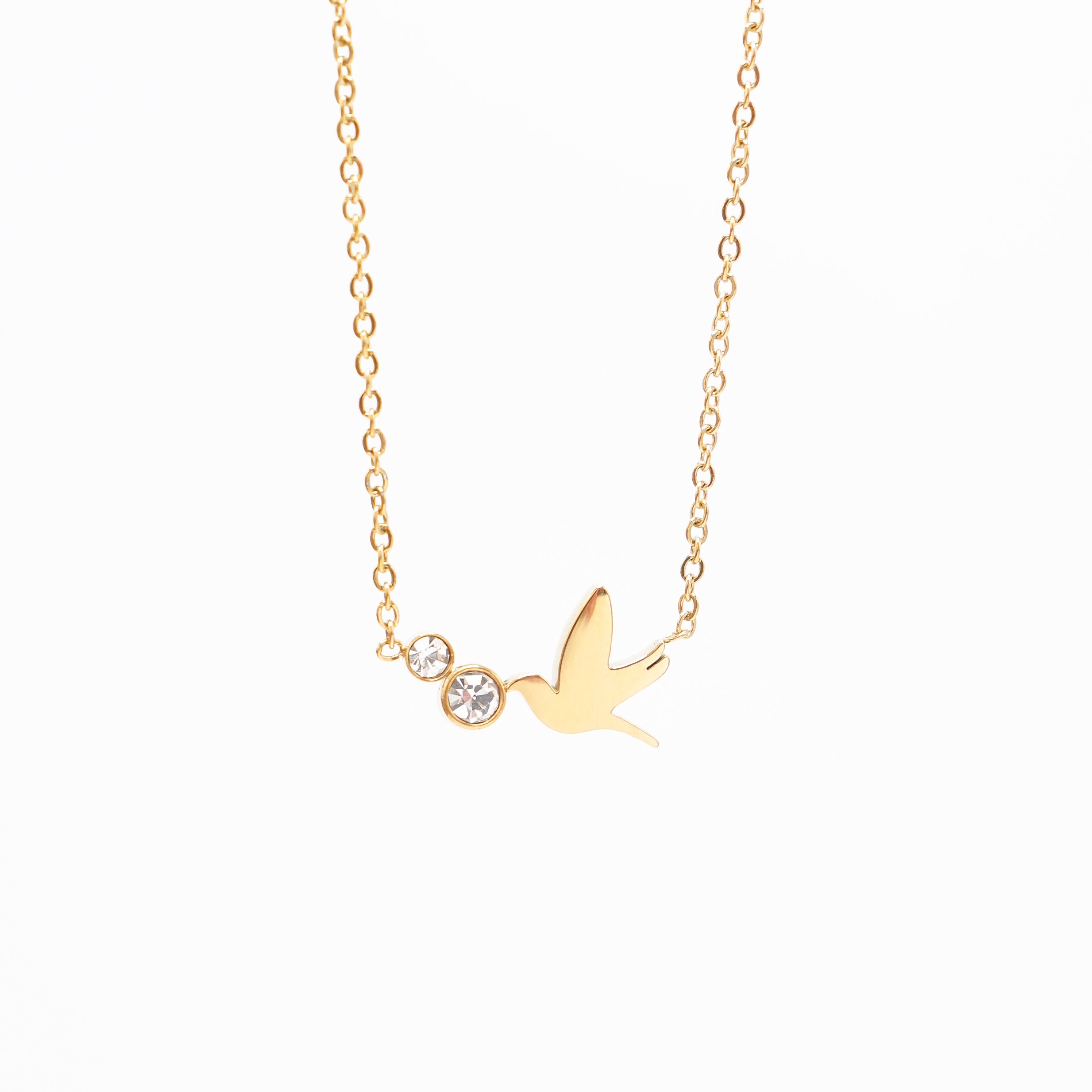 Ogrlica Ptičica sa dva cirkona - Nea 94