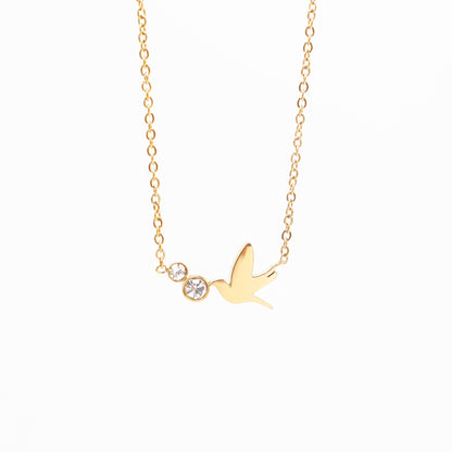 Ogrlica Ptičica sa dva cirkona. Nea 94