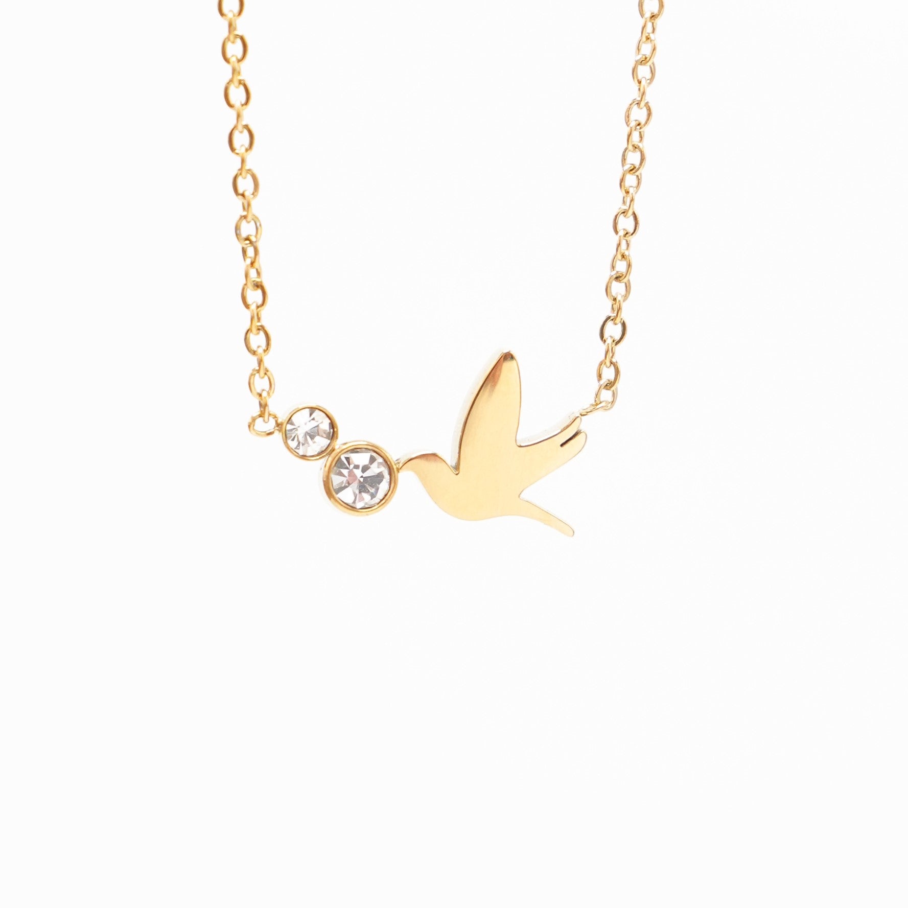 Ogrlica Ptičica sa dva cirkona - Nea 94