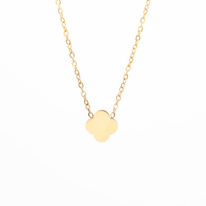 Ogrlica Satin Clover - srebrna/zlatna - nehrđajući čelik