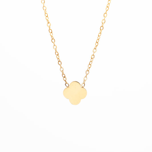 Ogrlica Satin Clover - srebrna/zlatna - nehrđajući čelik