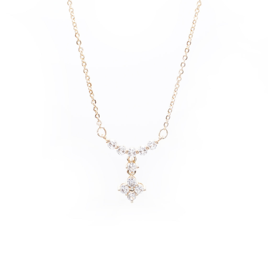 Ogrlica cvijet sa cirkonima. Nea 60