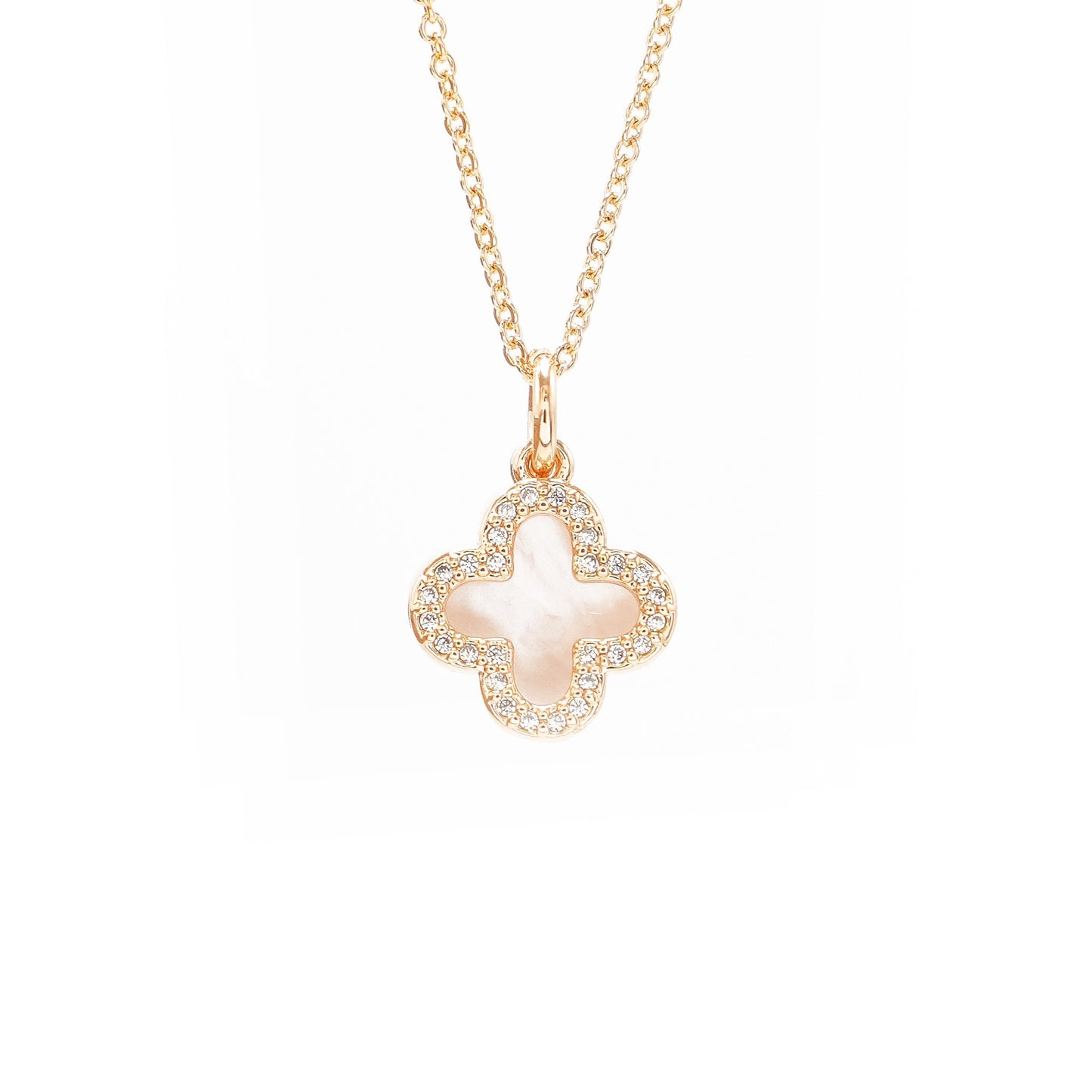 Ogrlica Djetelina sa cirkonima. Nea 101