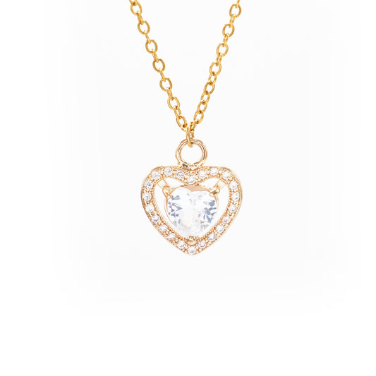 Ogrlica Srce dijamant sa cirkonima. Nea 104