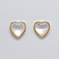 Naušnice nehrđajući čelik. Srce od Sedefa. Nea 62