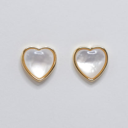 Naušnice nehrđajući čelik. Srce od Sedefa. Nea 62