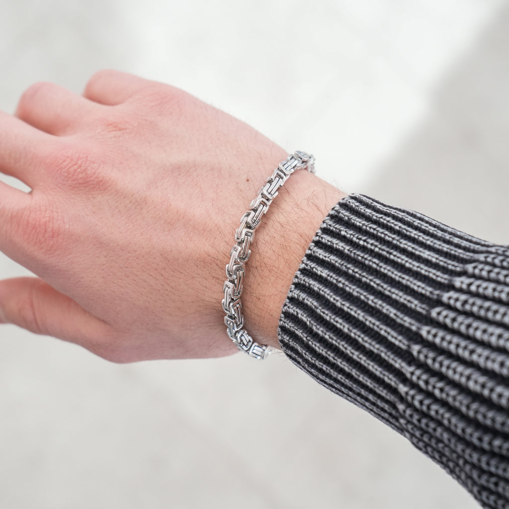 Čelična Muška narukvica Kraljevski vez