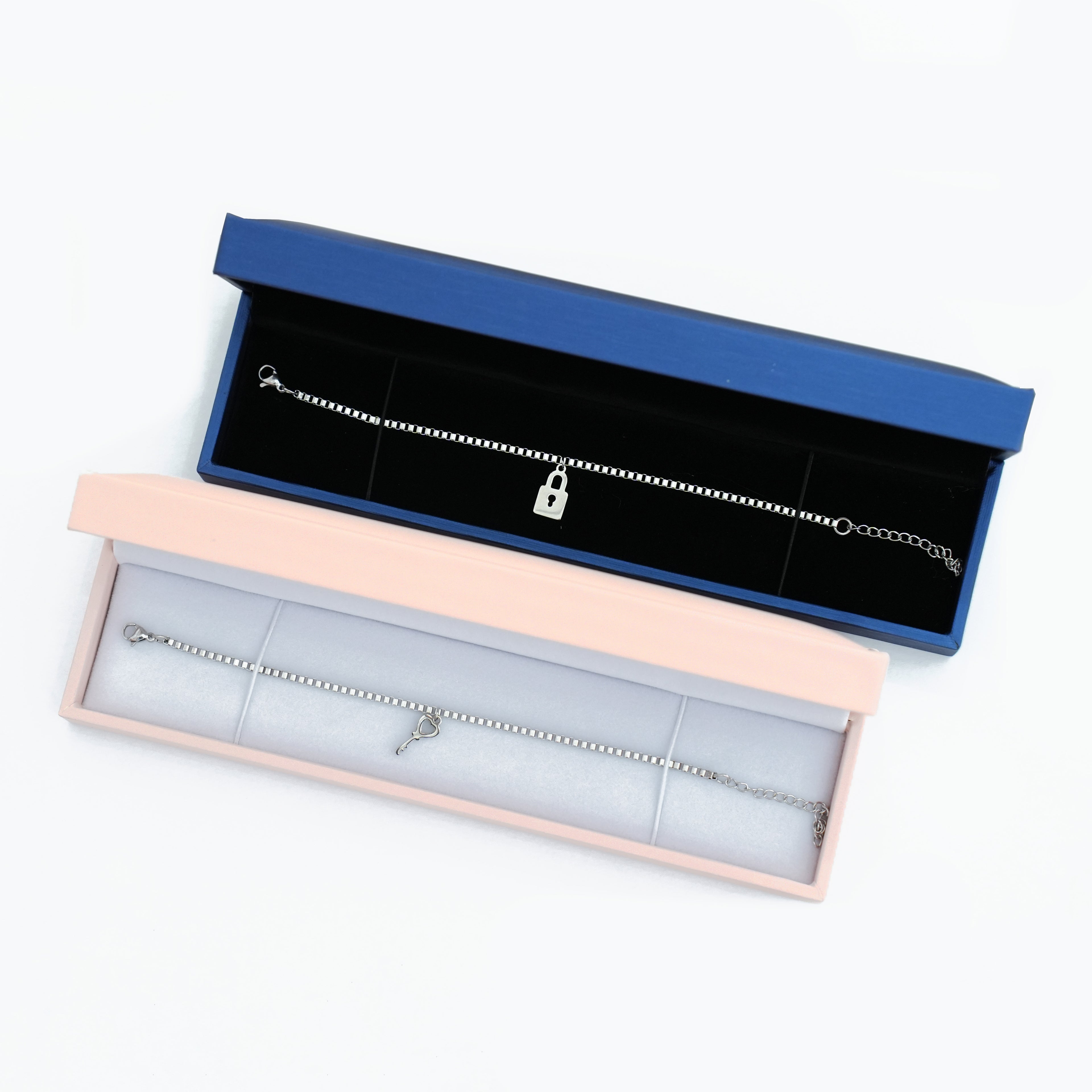 Čelični Komplet Narukvica Lokot i ključ - za nju i njega - za Valentinovo