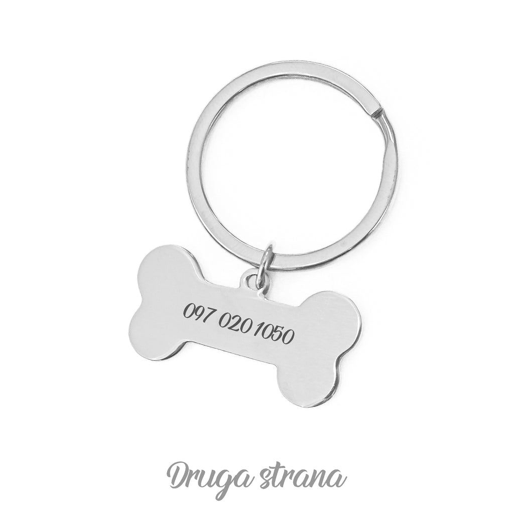 Privjesak za pse sa imenom i kontakt brojem vlasnika - nehrđajući čelik