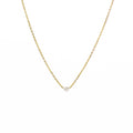 Ogrlica Crystal Charm - pozlata - nehrđajući čelik