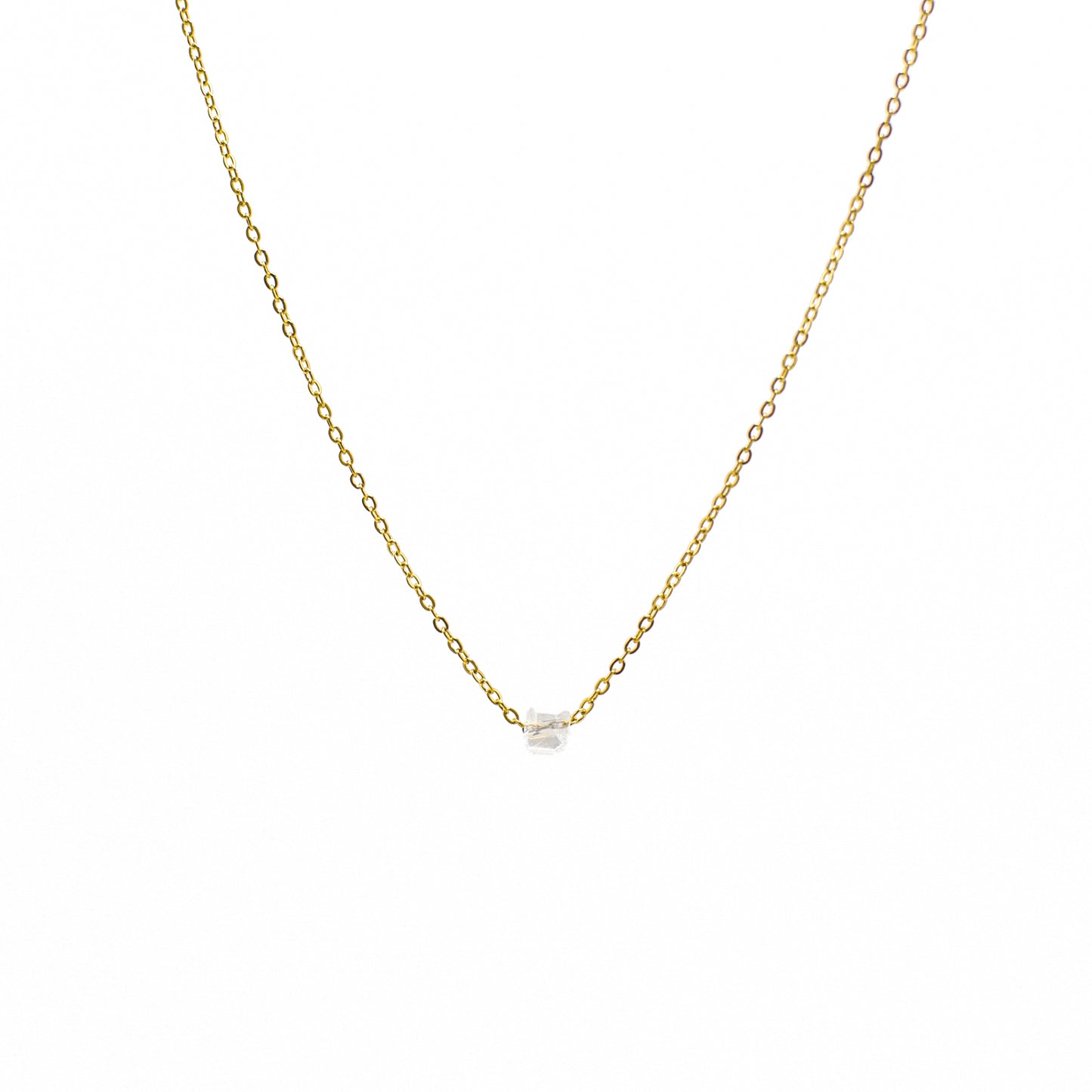 Ogrlica Crystal Charm - pozlata - nehrđajući čelik