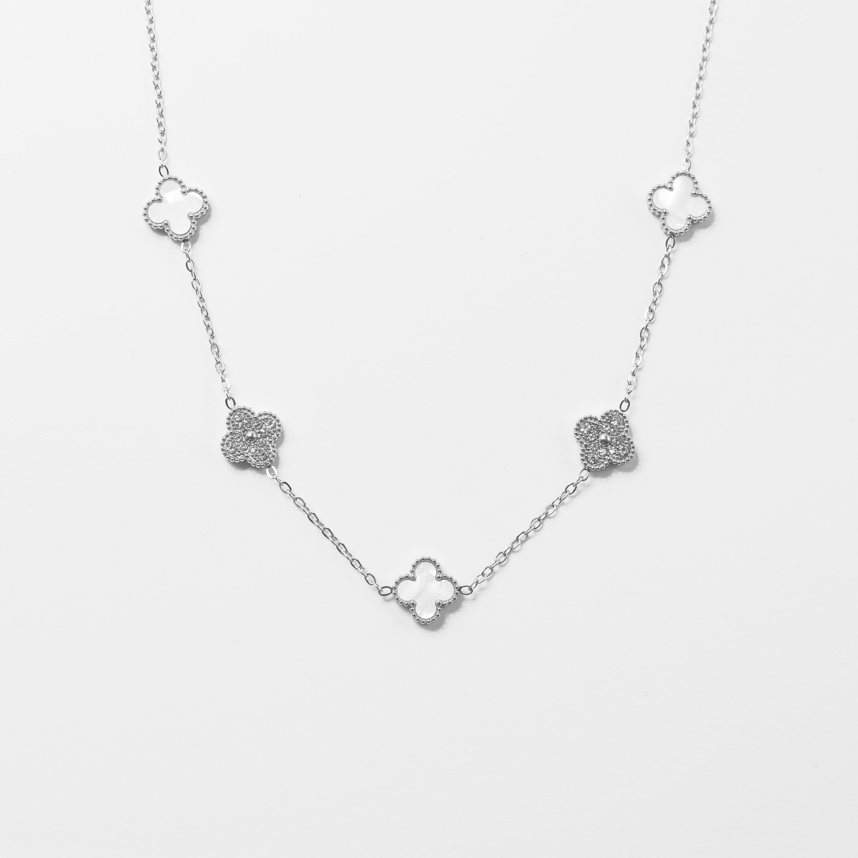 Ogrlica Elegant Clover - nehrđajući čelik