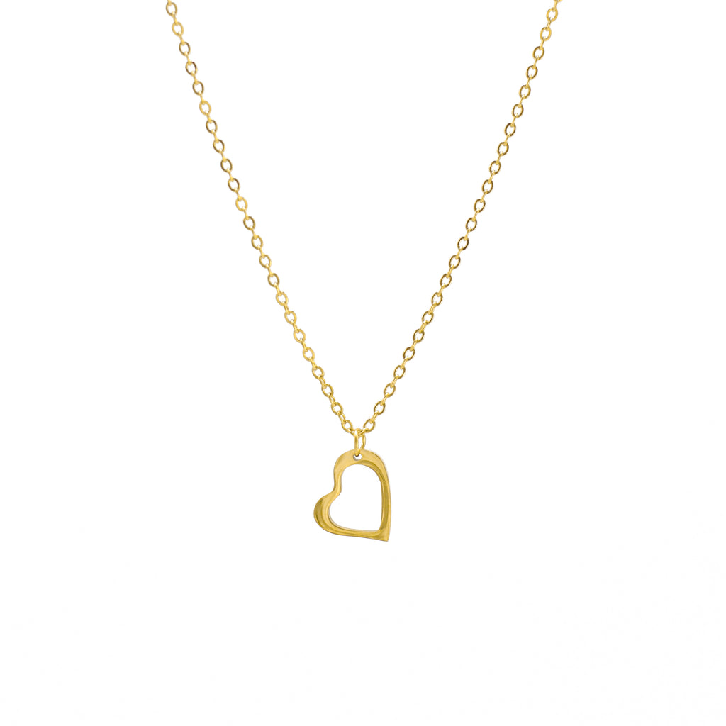 Ogrlica Open Heart - srebrna/zlatna - nehrđajući čelik