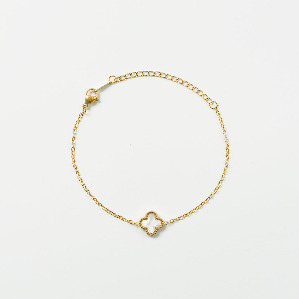 Narukvica Amour Perlé - srebrna/zlatna - nehrđajući čelik