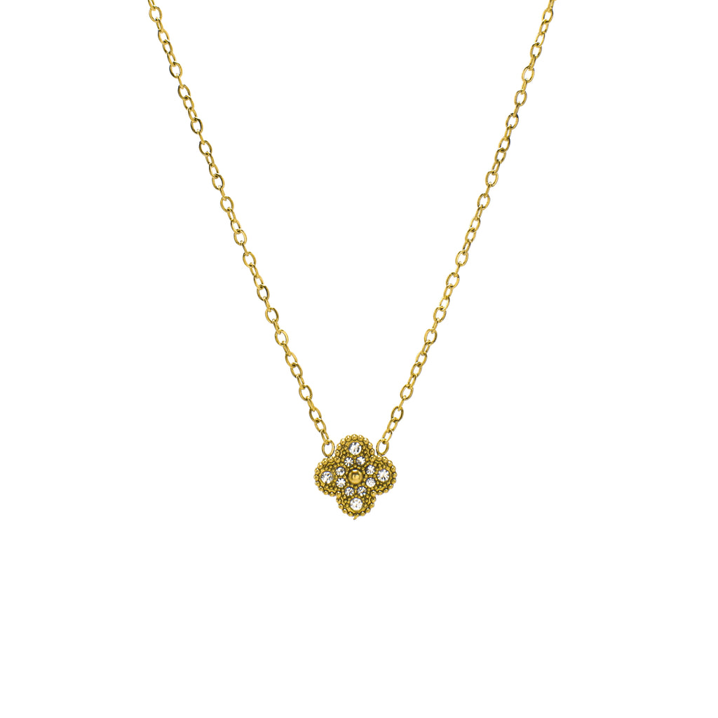 Ogrlica Bloom - srebrna/zlatna - nehrđajući čelik