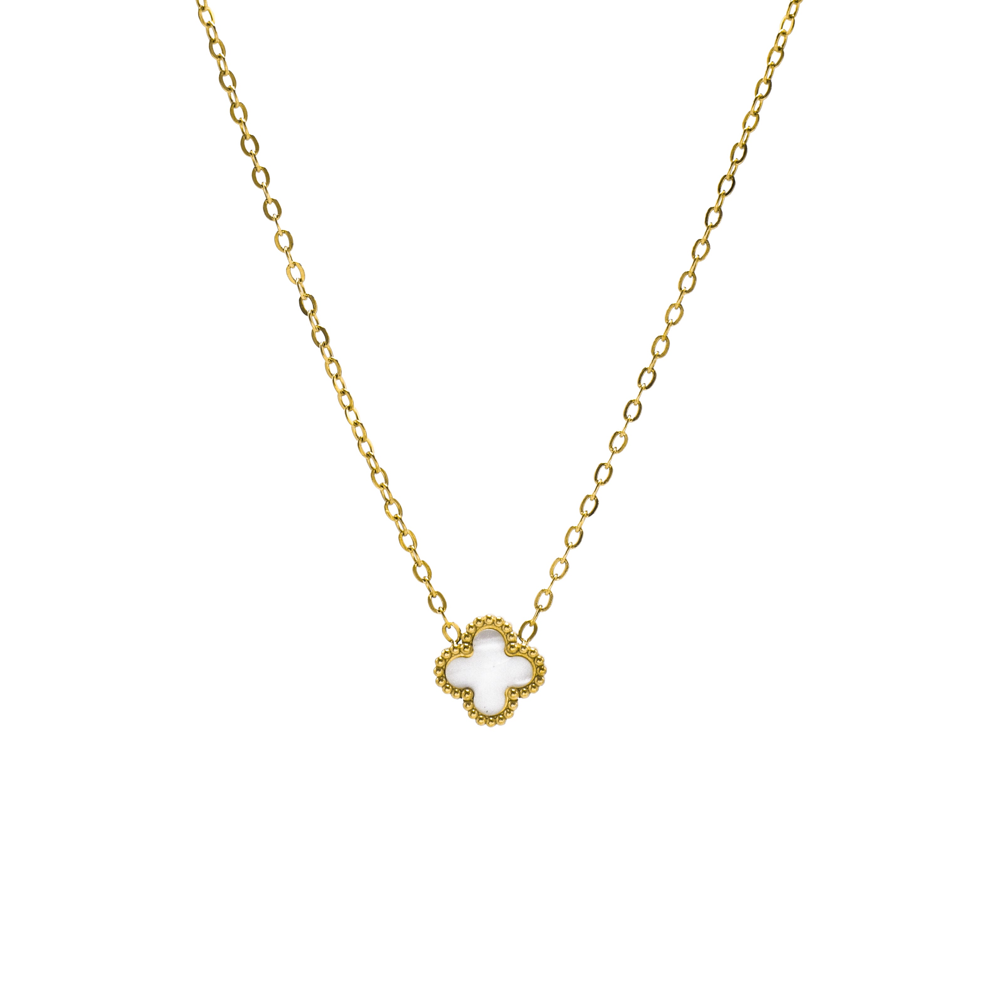 Ogrlica Amour Perlé - srebrna/zlatna - nehrđajući čelik