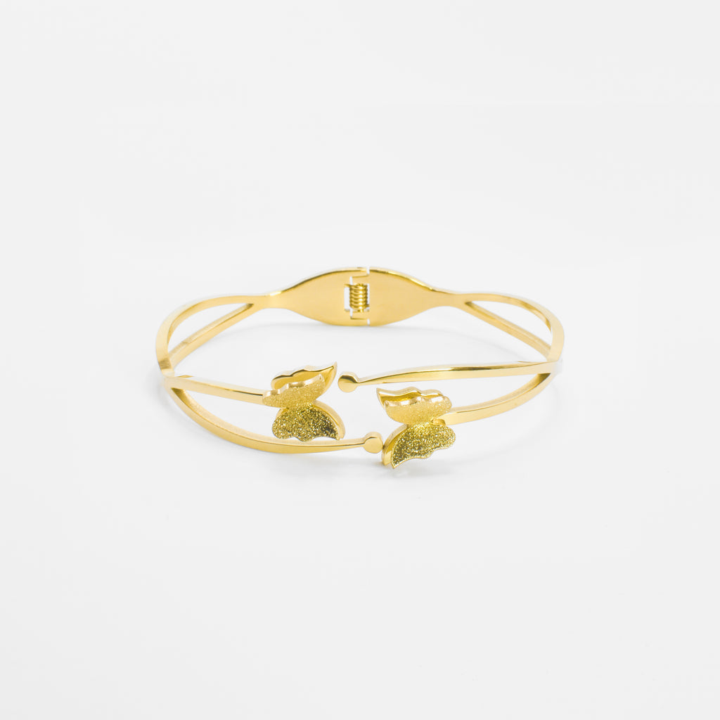 Narukvica - Brillo de Mariposa - pozlata - nehrđajući čelik