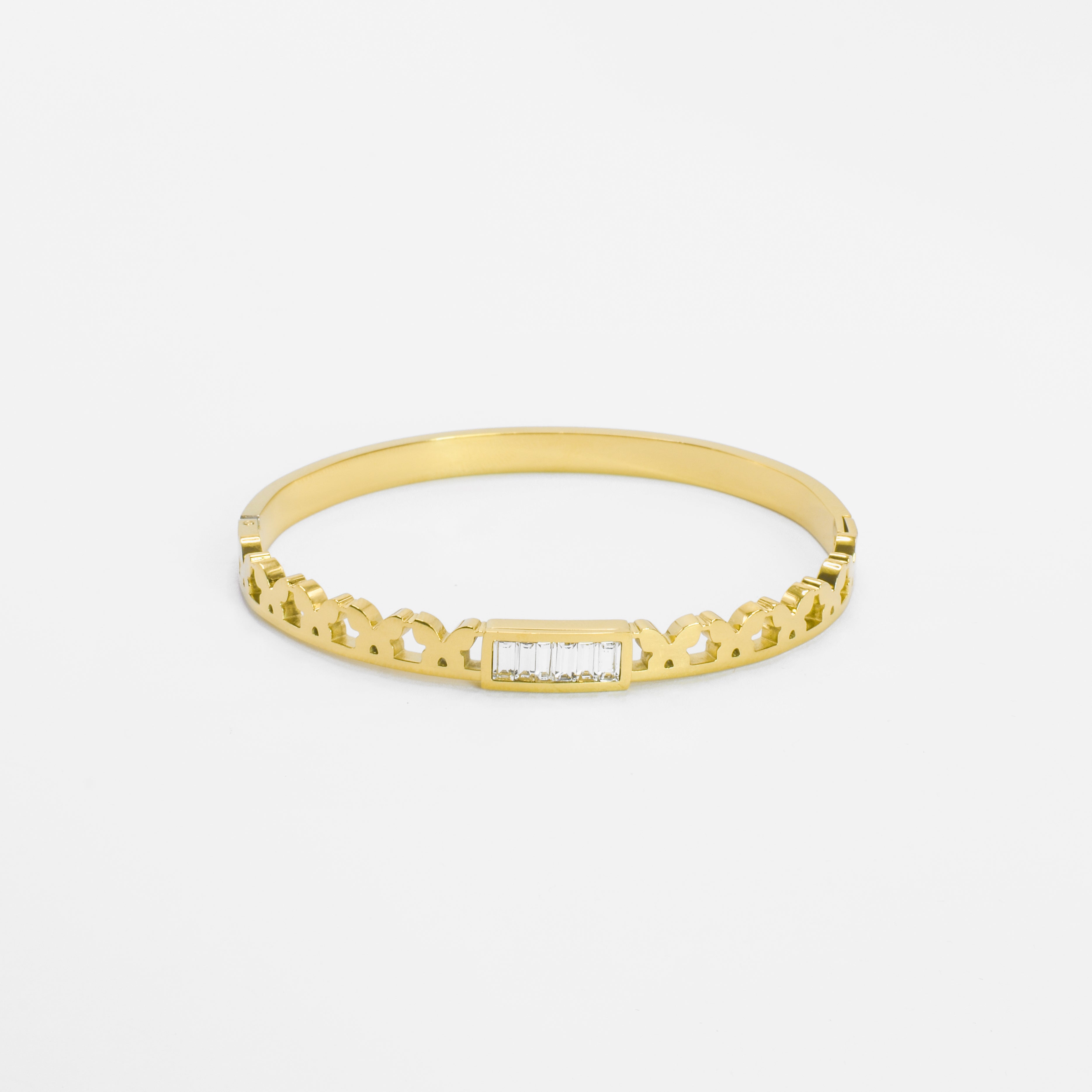 Narukvica - Butterfly Frame - pozlata - nehrđajući čelik