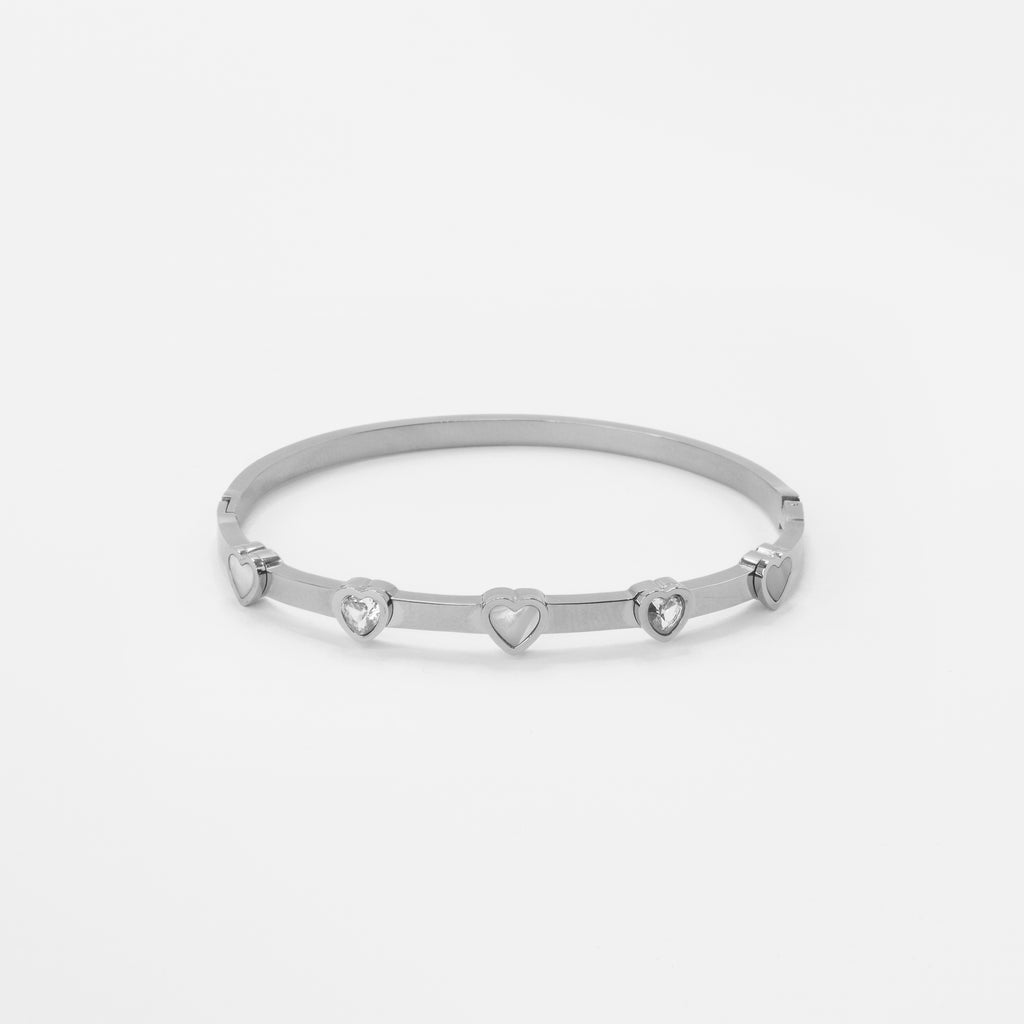 Narukvica - Love Sparkle - srebrna/zlatna - nehrđajući čelik