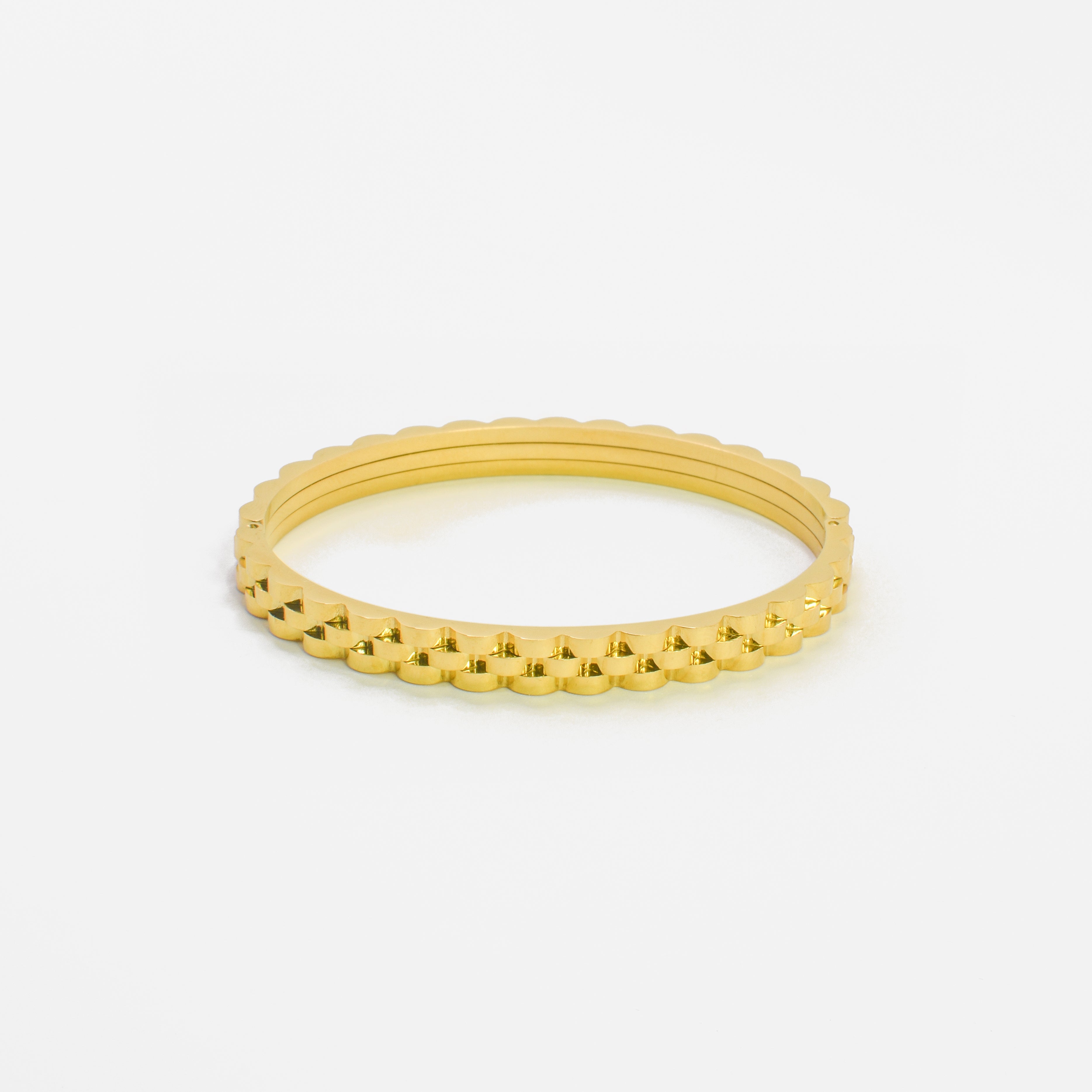 Narukvica - Relieve - pozlata - nehrđajući čelik