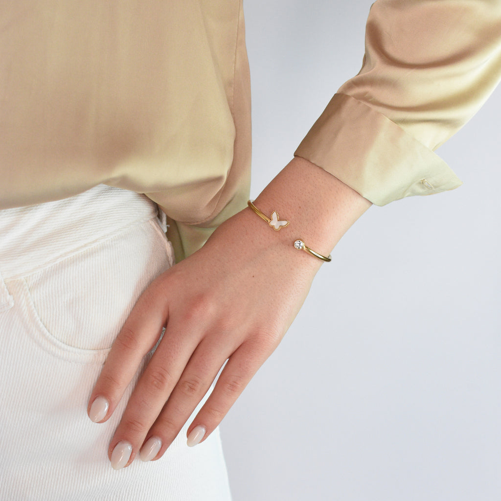 Narukvica - Mariposa Dorada - pozlata - nehrđajući čelik