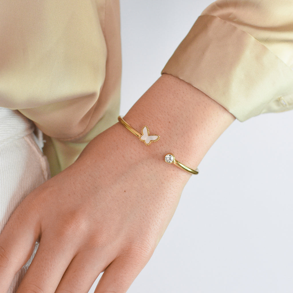 Narukvica - Mariposa Dorada - pozlata - nehrđajući čelik