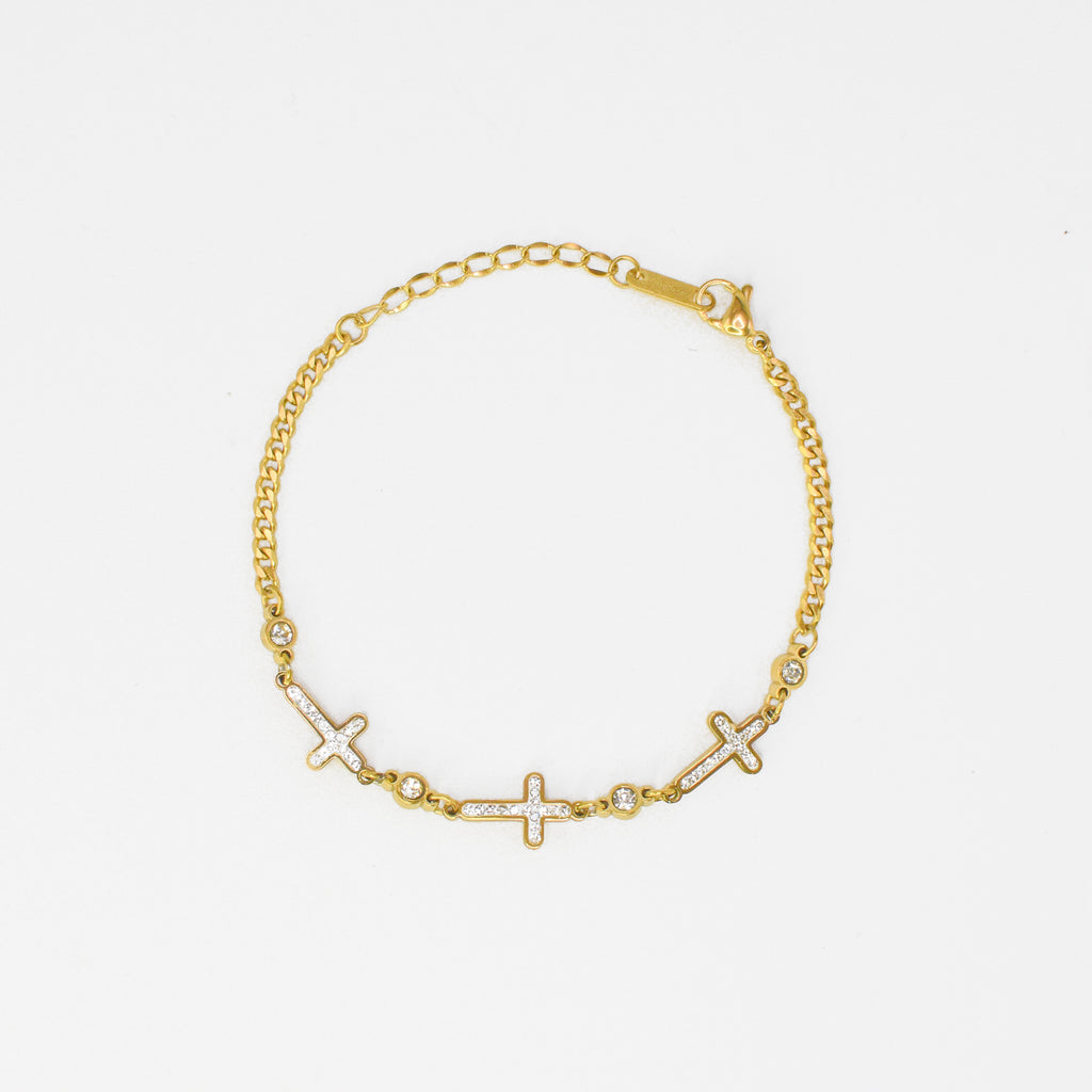 Narukvica - Divine Sparkle - srebrna/zlatna - nehrđajući čelik