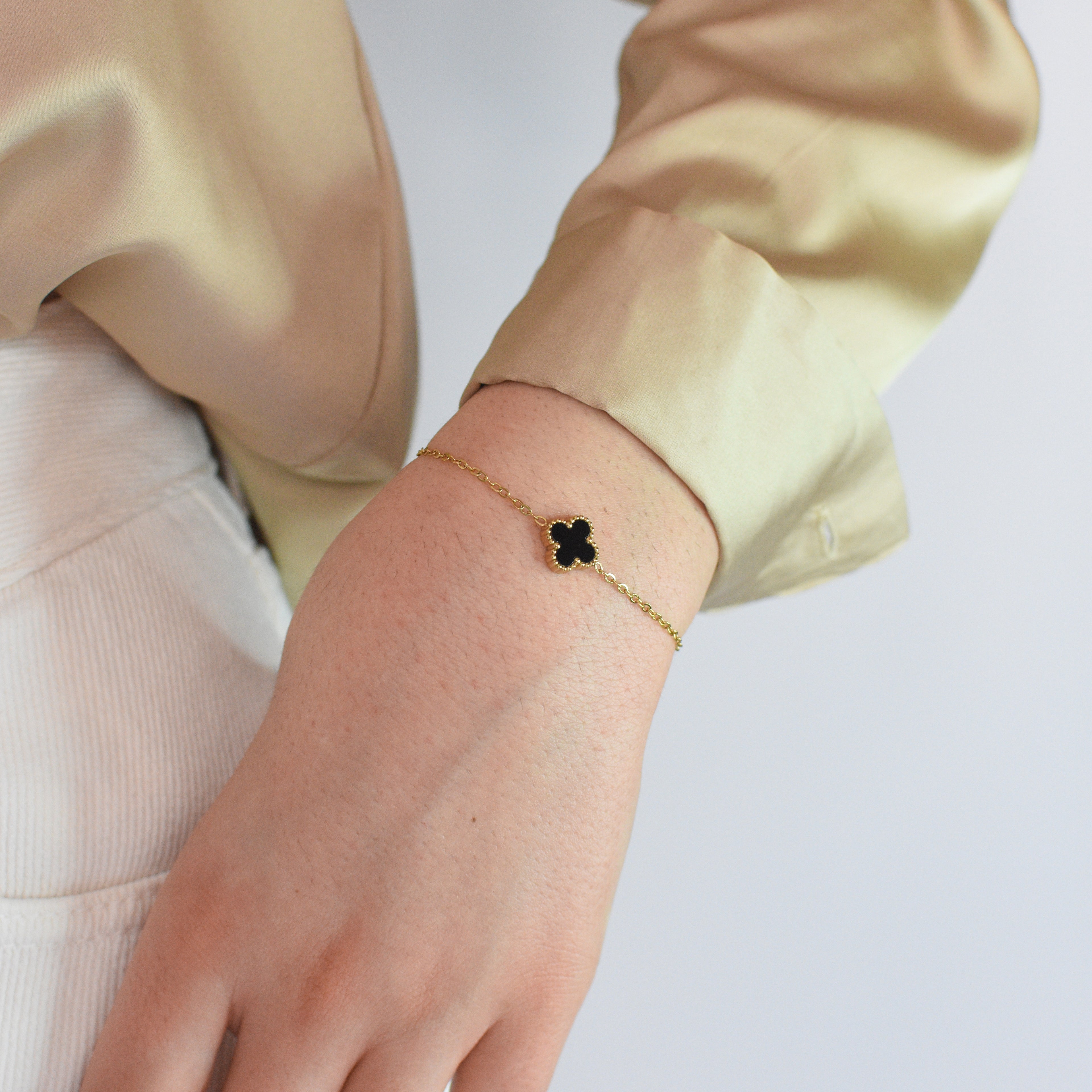 Narukvica Noir Elegance - srebrna/zlatna - nehrđajući čelik