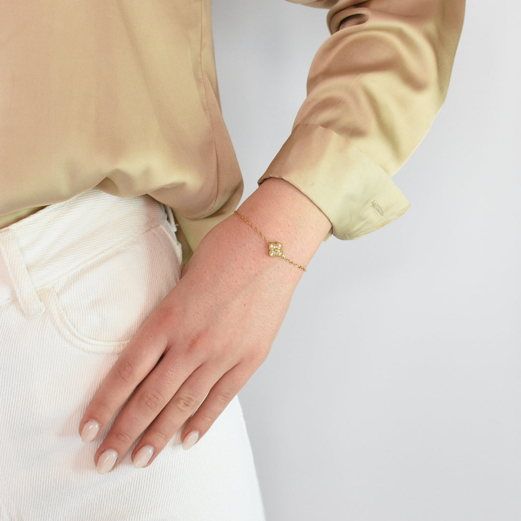 Narukvica Bloom - srebrna/zlatna - nehrđajući čelik