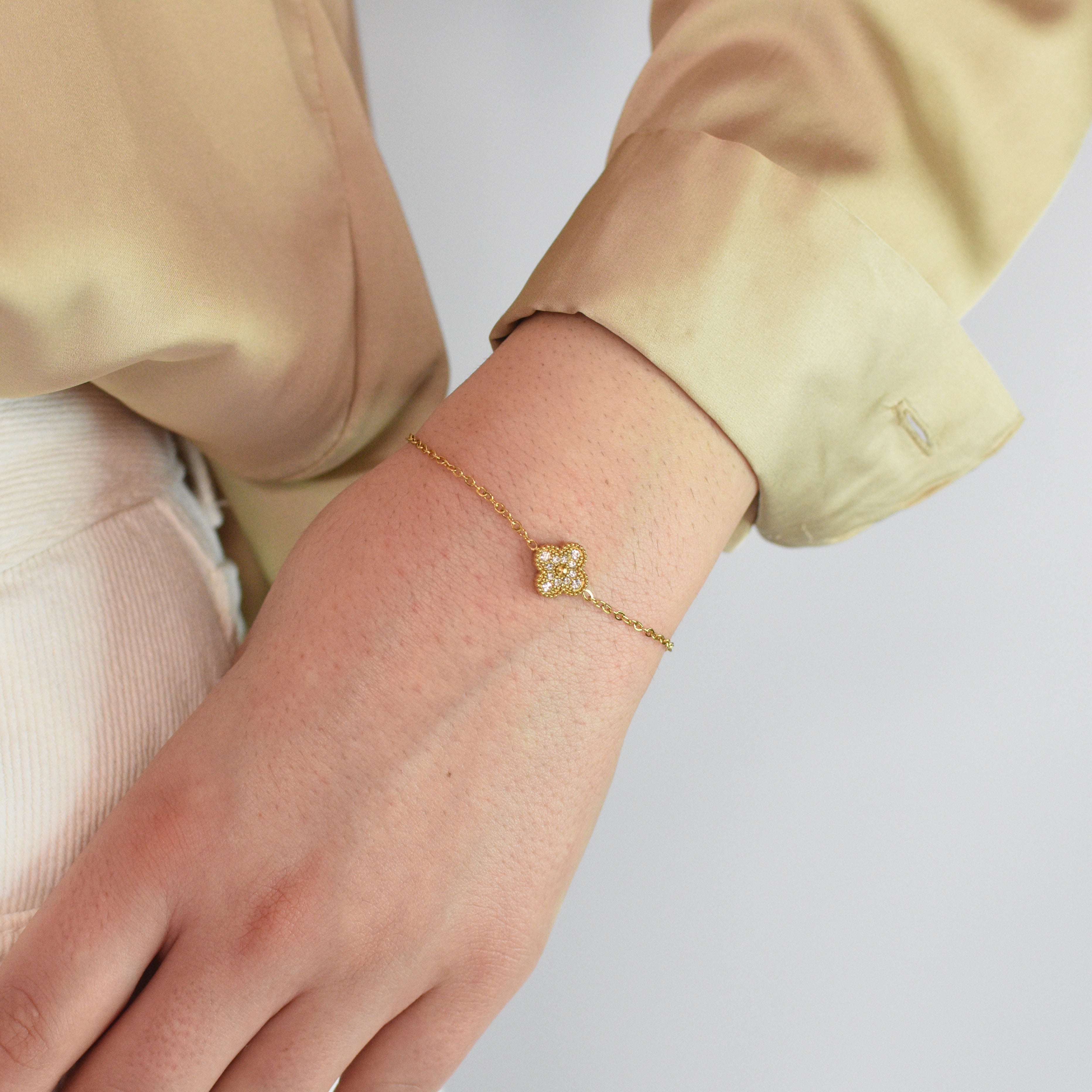 Narukvica Bloom - srebrna/zlatna - nehrđajući čelik