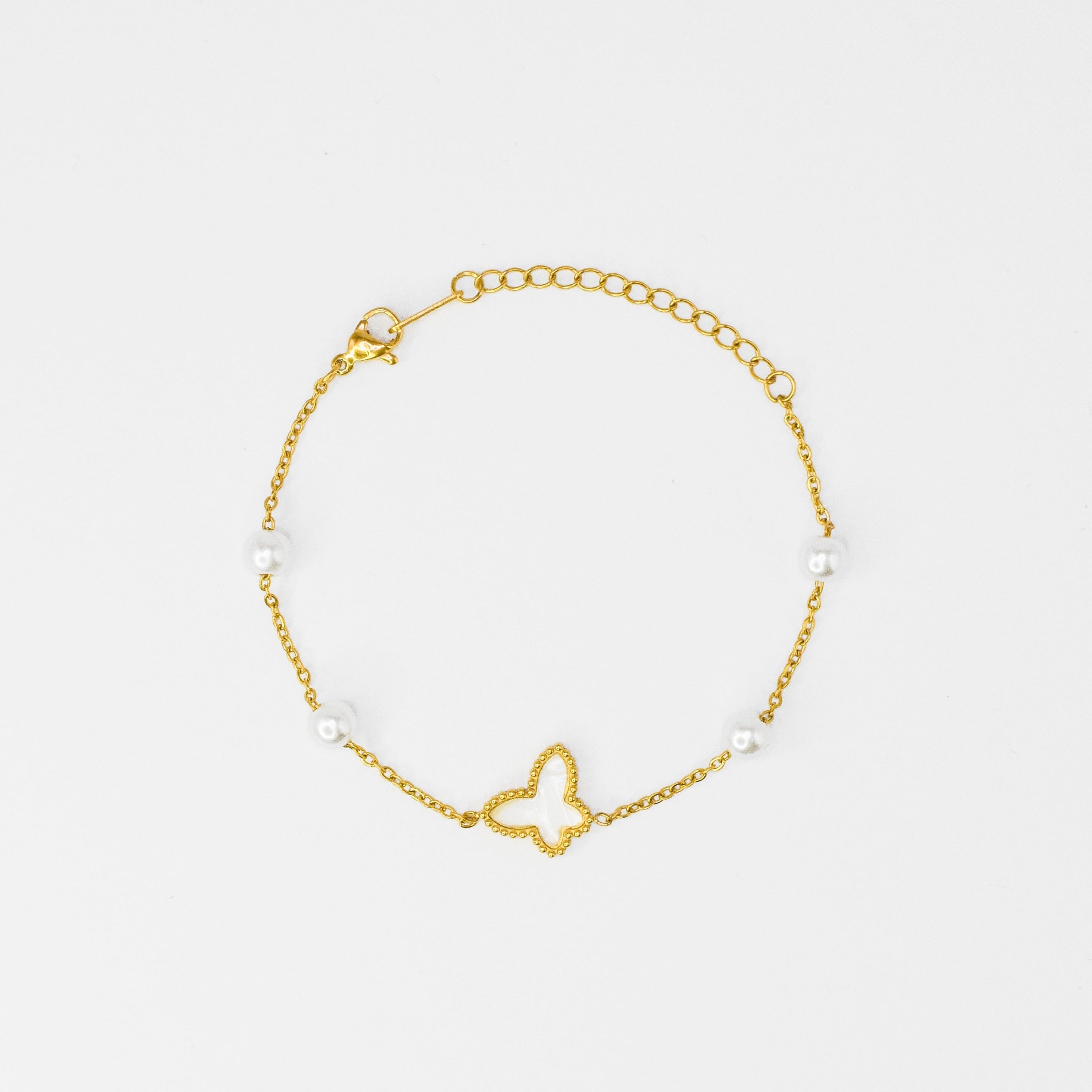 Narukvica - Mariposa Perla - pozlata - nehrđajući čelik