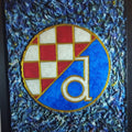 Grb Nogometnog kluba Dinamo. Plava pozadina. Unikatni rad Nea (Copy)